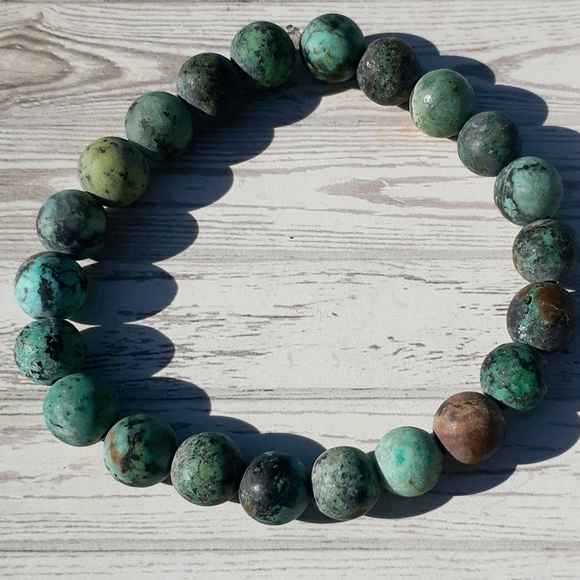 Frosted African Turquoise Bracelet - Picture 3 of 3